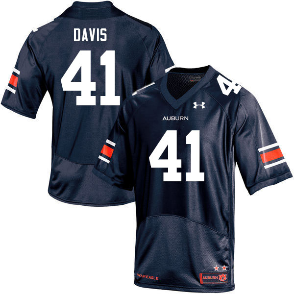 Men #41 Jordan Davis Auburn Tigers College Football Jerseys Sale-Navy